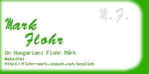 mark flohr business card